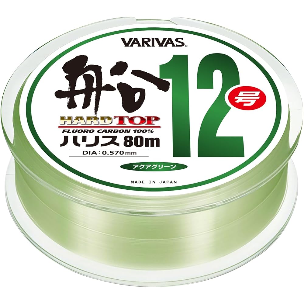 Varivas Harris Hard Top Fluorocarbon Fishing Line 80m 12号 Aqua Green