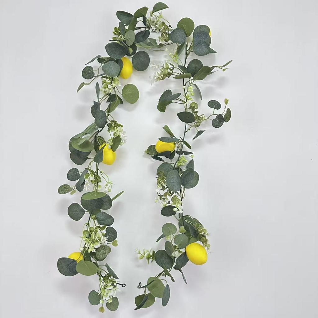 Artificial Lemon and Eucalyptus Vine for Decoration and Green Plant Arrangements