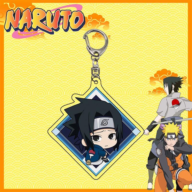 Anime Naruto Akryl nyckelring tillbehör Uzumaki Naruto Tecknad nyckelring