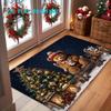 1pc, 2D Flat Printing, Christmas-Themed Atmosphere Entrance Door Mat, Holiday Floor Mat for Bedroom and Living Room, Non-Slip Machine Washable Easy-to