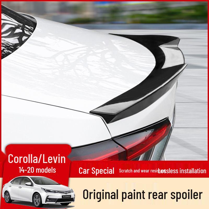 Задний спойлер ABS с текстурой под карбон для Corolla/Levin, стиль с лезвием 14-18 Corolla/Levin Blade Spoiler - White