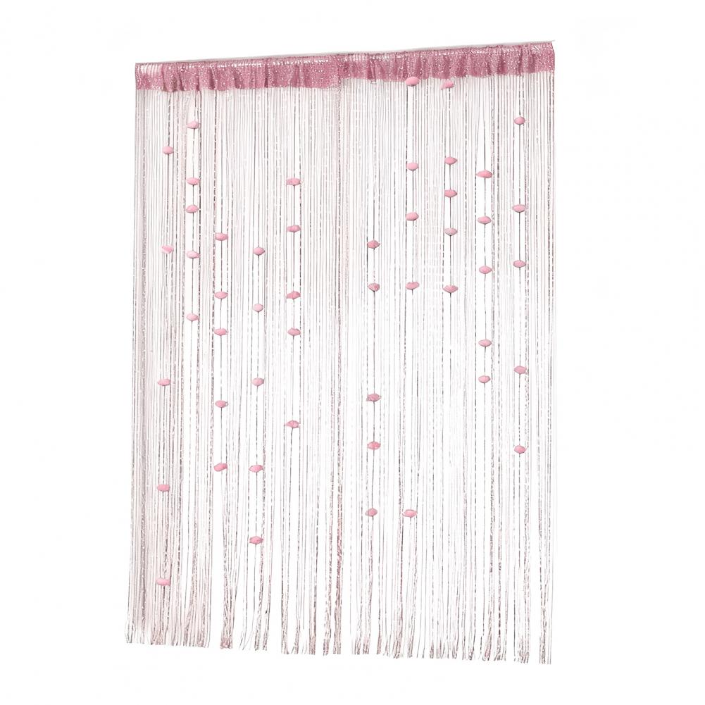 Door String Curtain Wall Panel Fringe Tassel Room Divider Blind Tassel Screen with Roses for Home Window Bedroom Decoration
