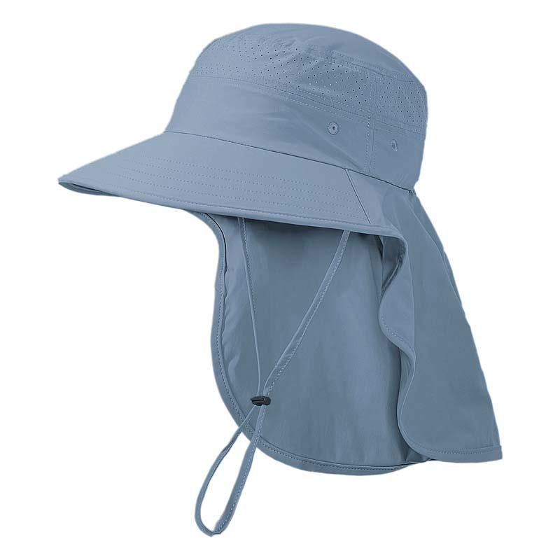 Summer Women's Sunscreen Hat Big Eaves UV Protection with Shawl Bucket Hat Men's Outdoor Riding Breathable Sun Hat