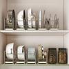 Space Saving Pot Pan Lid Holder Rustproof Pot Lid Rack Stable Cookware Storage Rack  Cabinet