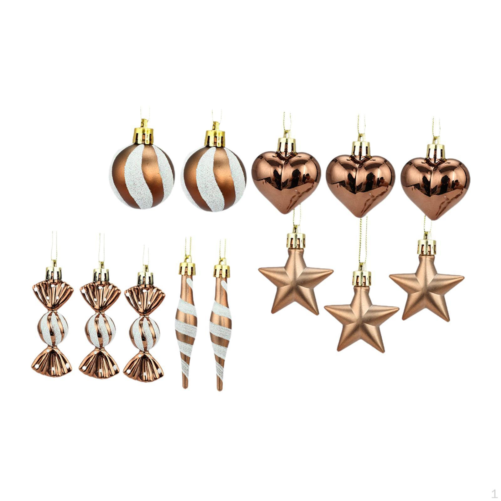 

Рождественские шары для елки, набор украшений для праздников и случаев кофейный