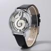 Orologio da polso al quarzo unisex con cinturino in ecopelle traforato con note musicali