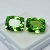 17.00 Ct Natural PERIDOT Faceted CERTIFIED Amazing Gems Green CUSHION Cut Pair