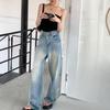 Retro Wide Leg Jeans for Women Loose Fit  Pants Spring Summer Fashion Comfortable Denim Trousers