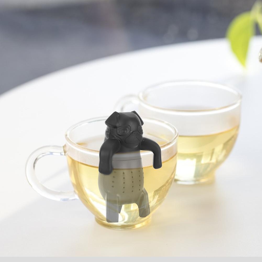 Cartoon Dog Silicone Loose Tea Strainer Infuser Filter Gadget Tea Accessory