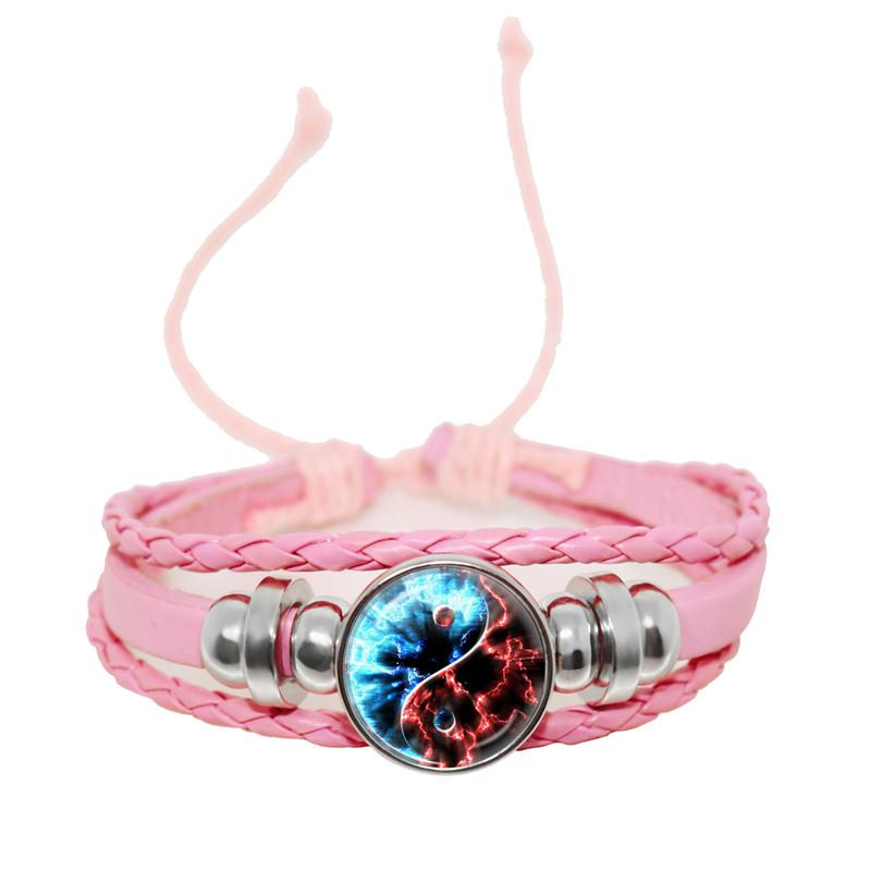 One piece Yin Yang Tai Chi rope bracelet black and white braided leather bracelet bracelet women's gift