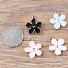 Double-Sided 5-Petal Flower Alloy Pendant for DIY Jewelry