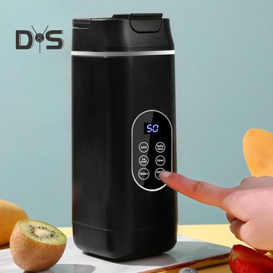 Wireless Portable Blender Fruit Juicer with Sharp Blades Digital Display BPA Free Easy To Clean Rechargeable Electric Mixer Blender