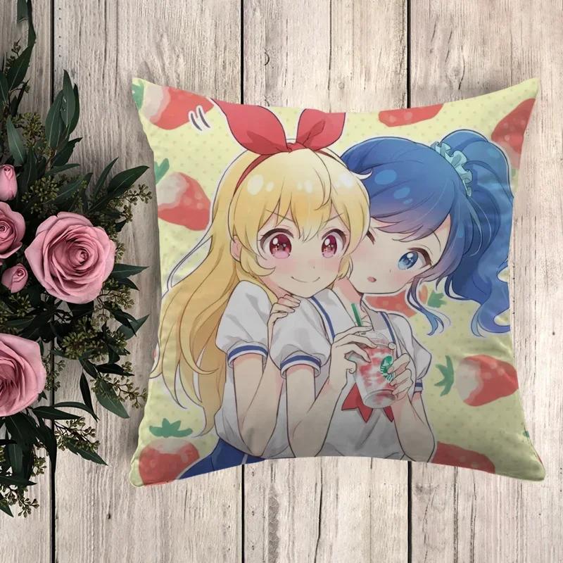 Pillowcase A-Aikatsu Pilow Cases Throw Pillows Anime Pillow Cover Decorative Pillowcases Cushion Covers Fall Decor