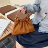 Neue einfarbige Mode Damen Tasche Retro Wolken Plissee Tasche Handtrage Achseltasche Schultertasche Umhängetasche