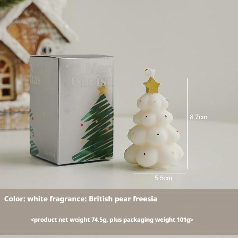 Cute Simulation Christmas Tree Aromatherapy Candles Handmade Fragrance Girl Creative Decoration Ornaments Christmas Gifts