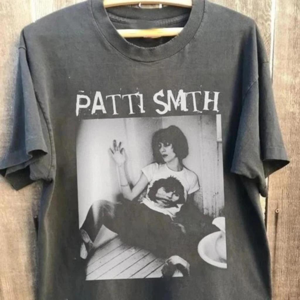 T-shirt punk rock nera di Patti Smith ristampa _ t-shirt vintage da film