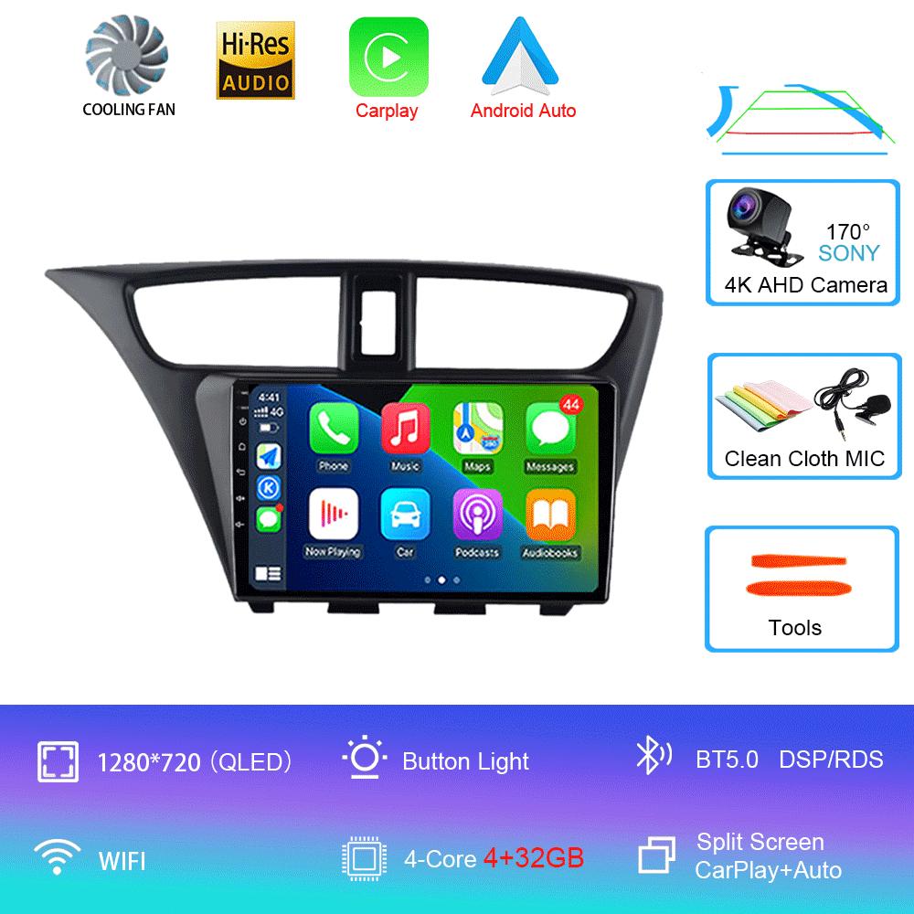 For Honda CIVIC Hatchback 2012 - 2017 Car AutoRadio Android Multimedia Video Player Navigation GPS Stereo HU No 2 Din 2din