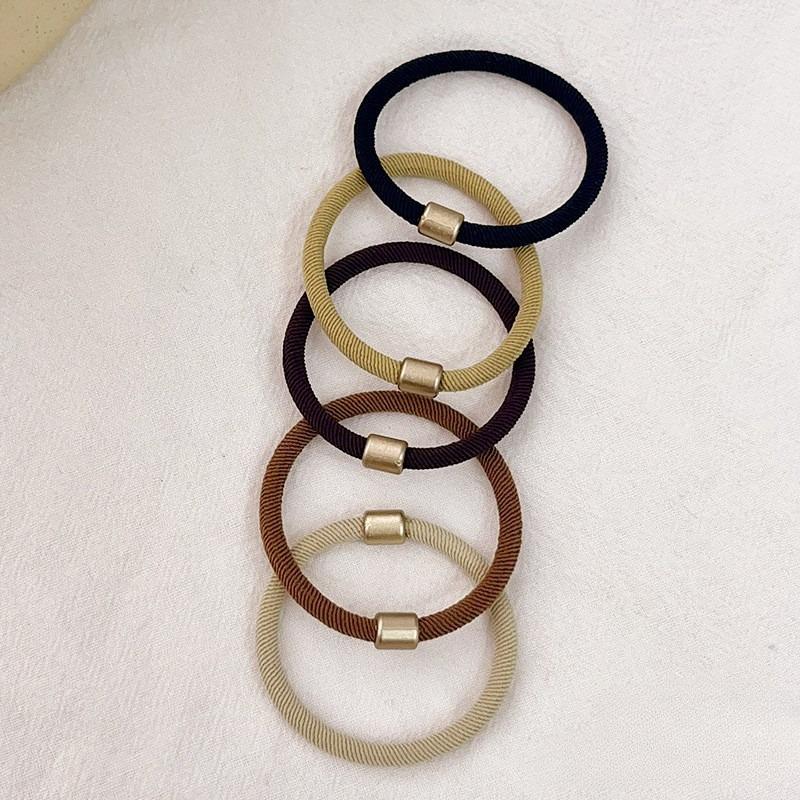 5 unidades por bolsa de coleteros elásticos para mujer y niña, banda de goma para el pelo, accesorios para el cabello