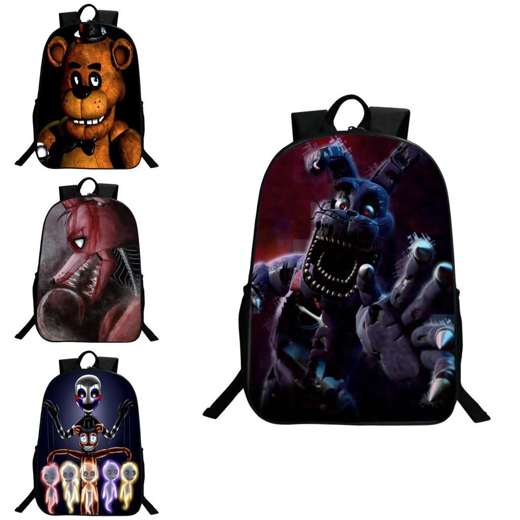 Vibrant Five Nights At Freddy's Backpack With Anime Pattern For Kids And Students