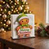 Gingerbread Man Table Ornament Wooden Christmas Napkin Holder, And Deer Design, Vertical Storage Stand Decorative Paper Towel for Kitchen Dining