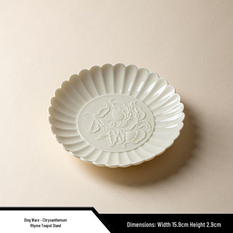 Dingware Ceramic Dragon Scale Gongfu Tea Set with Gaiwan, Anti-Scald Tea Bowl, and Custom Cup