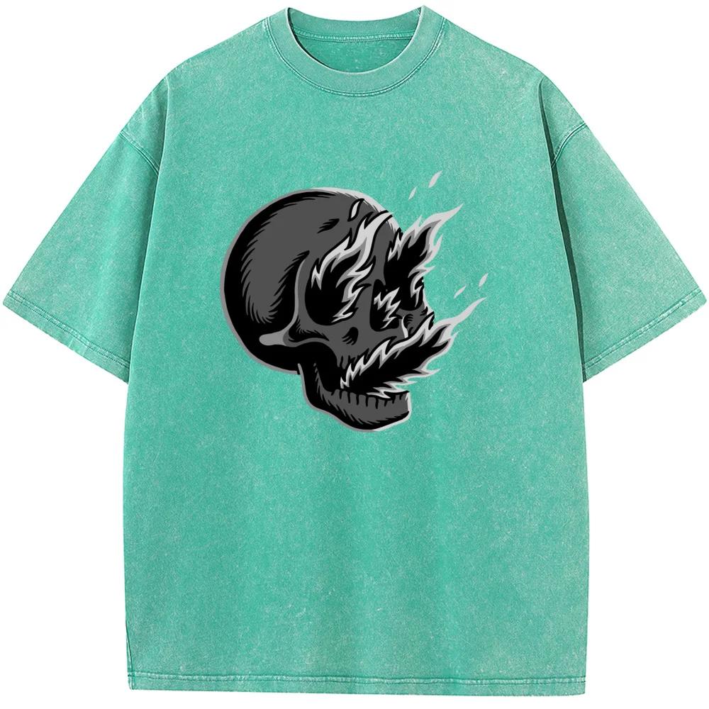 90s Vintage Unisex Washed Old T-shirt Men Casual Cotton Short Sleeve T-shirts Vintage Washed Men T Shirt