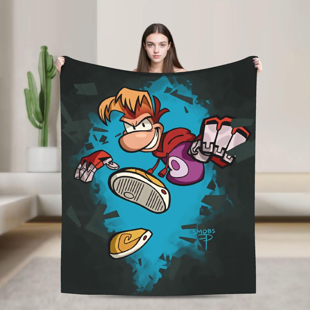 Атака Летающего Кулака Плед Rayman Уютный для Дивана Дома Модный Плед Зимний для Путешествий Фланелевое Покрывало