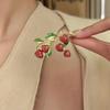 Brooch Pin Enamel Strawberry Surface Alloy Pin Shape Zinc Coats Suits Sweaters