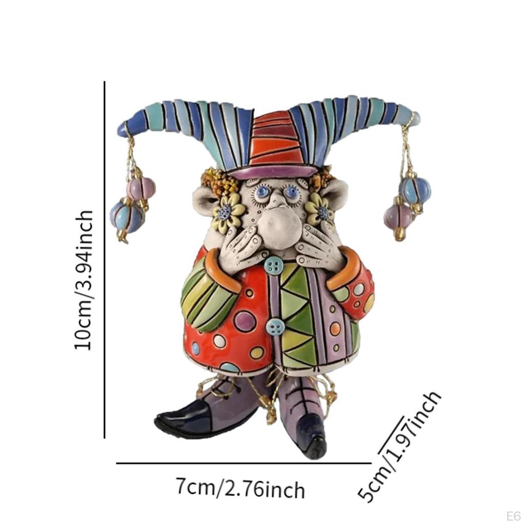 Clown Wind Chime Hanging Ornament Funny Gift Home Decor for Porch Outdoor