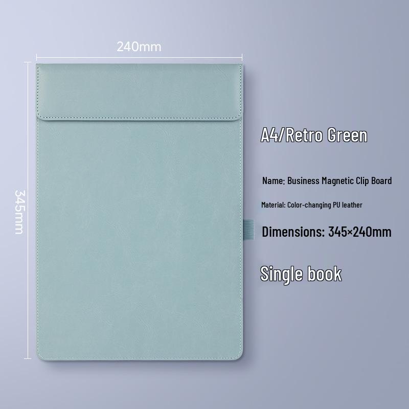 A4 Leather Meeting Clipboard Pad for Business Documents and Hotel Memos