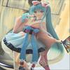 The Anime Figure Cherry Blossoms Dress Action Figures Kawaii Swimsuit Vocaloid Pvc Collectible Model Toys Girl Gift