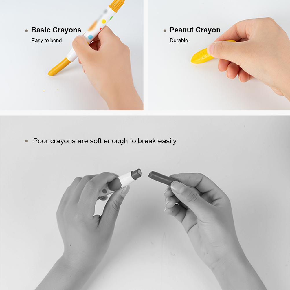 12 Colors Peanut Crayon Chalks for Kids Graffiti Painting Crayon School Stationery Art Supplies