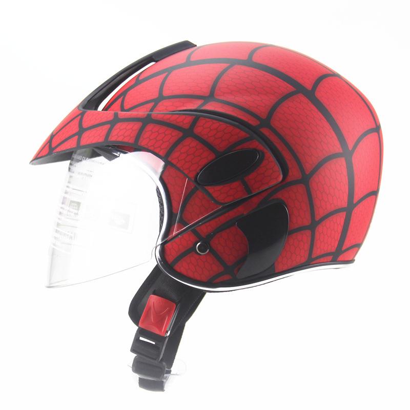 Children s Cross-Border Cartoon Bicycle Helmet for Boys & Girls Spider Web Matte