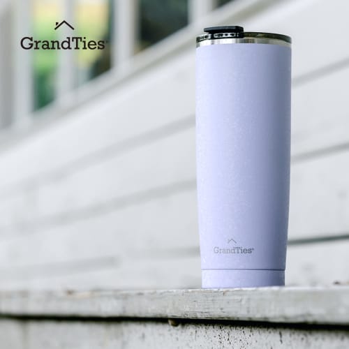 GRANDTIES Premium Drinkware Vacuum Insulated Tumbler, 590ml, Car Cup Holder Compatible & Easy Open/Close Spout (Sanctuary Noi)