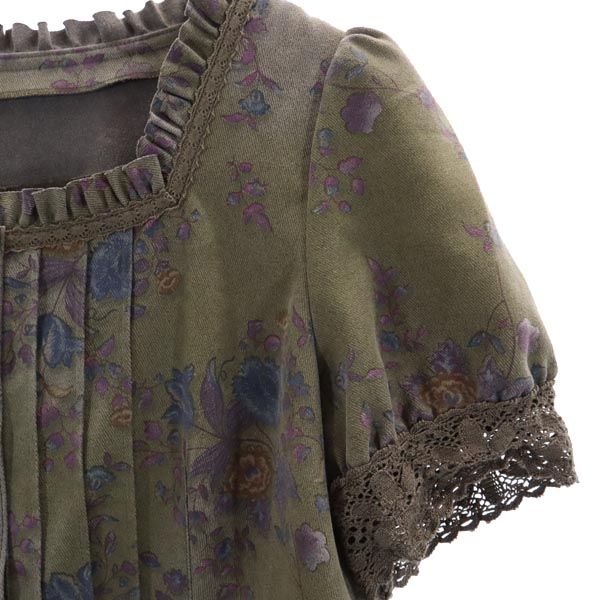 Miss Chloe Made In Japan Floral Short Sleeve Shirt Lace One Piece 40 Women Used