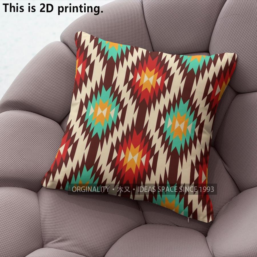 Bohemian Aztec Geometric Throw Pillow Covers Pattern Cushion Cover Suitable For Sofa Bedroom Car Pillow Cover