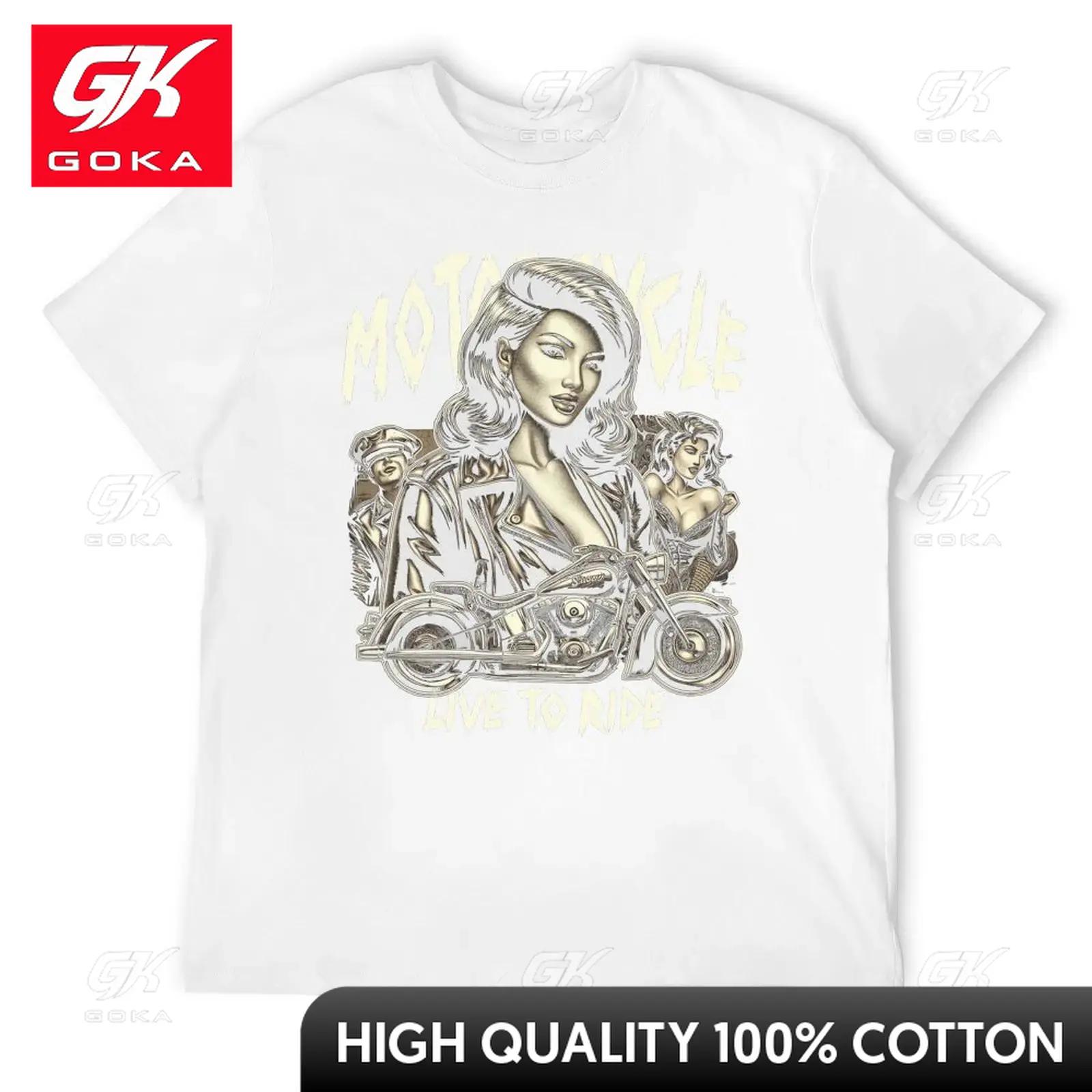 

Vintage Motorcycle Girl TShirt Cotton Graphic Tees Anime T Shirts Sublime Unisexs Designer Clothes Funny Vintage Graphic T Shirts S