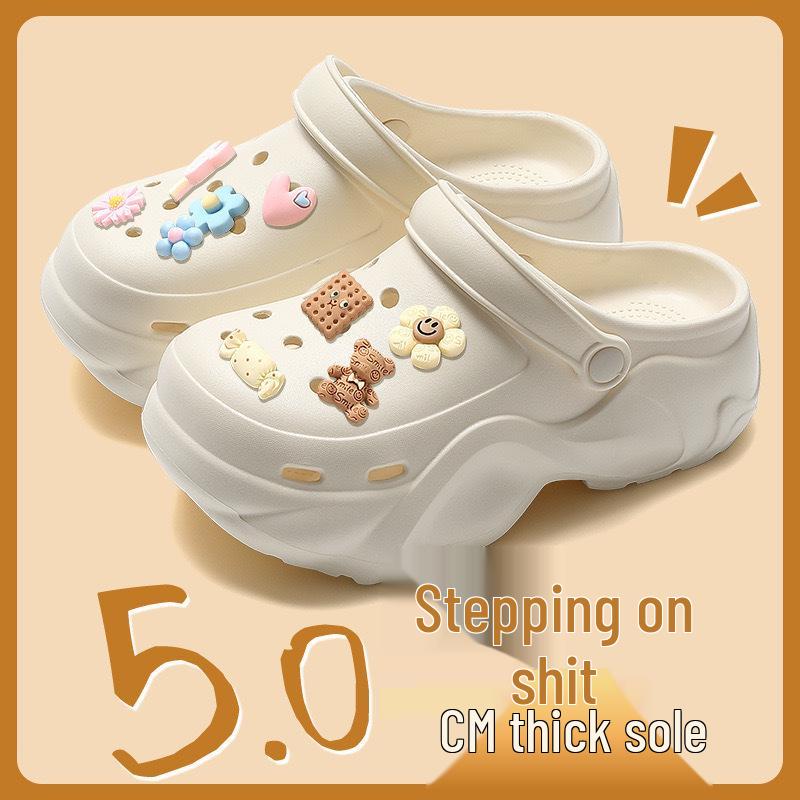 Women's 2025 Summer EVA Platform Clog Slippers - Height-Enhancing, Anti-Slip Beach Sandals