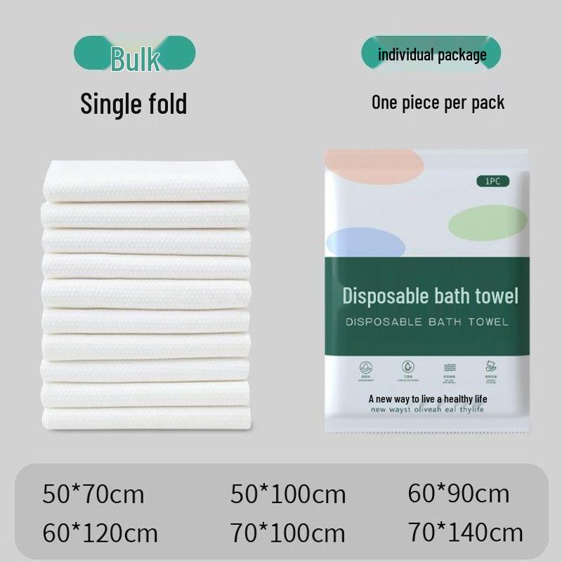Individually Packaged Sterilized Disposable Bath Towels for Travel, Hair Salons & Hotels - Compressed & Thickened.