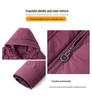 Women's Mid-Length Winter Hooded Down Coat for Middle-Aged and Elderly - Thick, Warm, and Cozy.