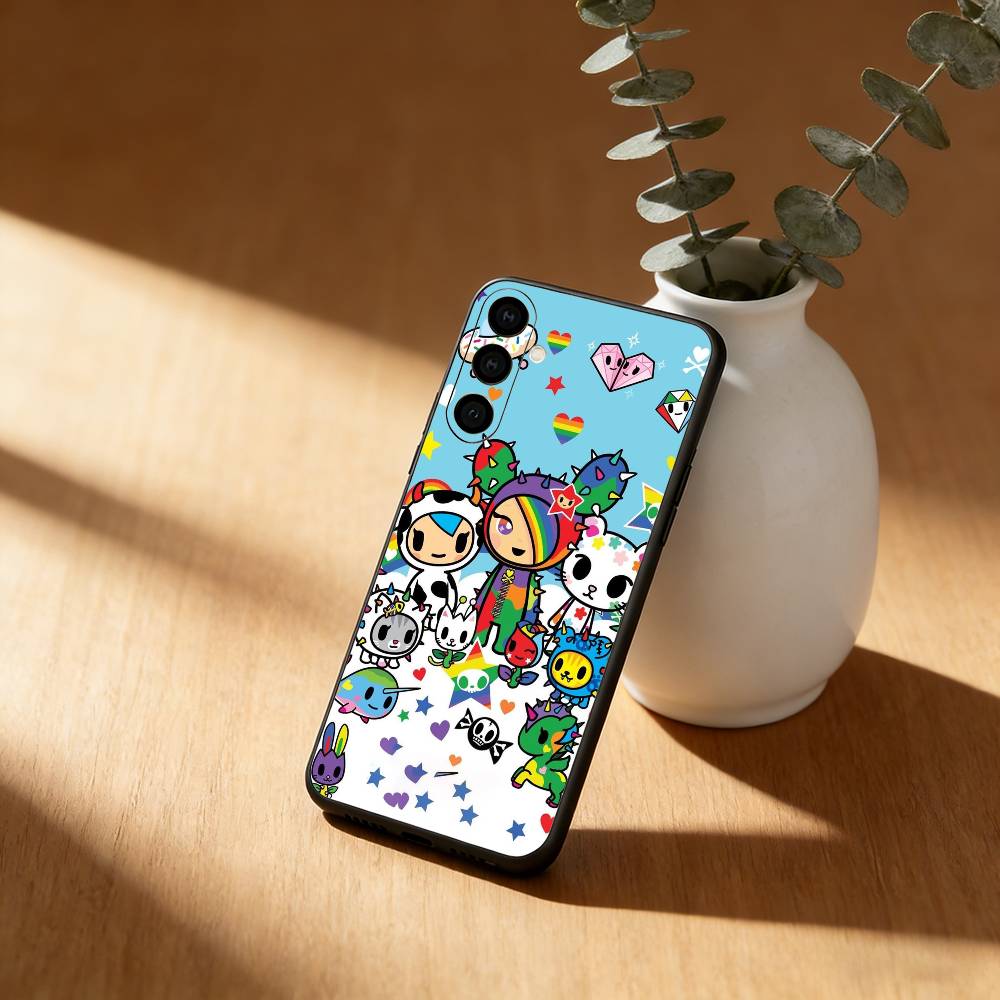Sweet E-Edgy Vibe T-Tokidoki Art Phone Case For Samsung Galaxy A91,80,73,72 ,71,53,52,32 ,31,22,21s,20,Soft Black Case