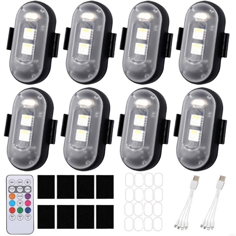 28GC LED Lights with Remote Control USB Charging LED Flashing Lights Simple Installs
