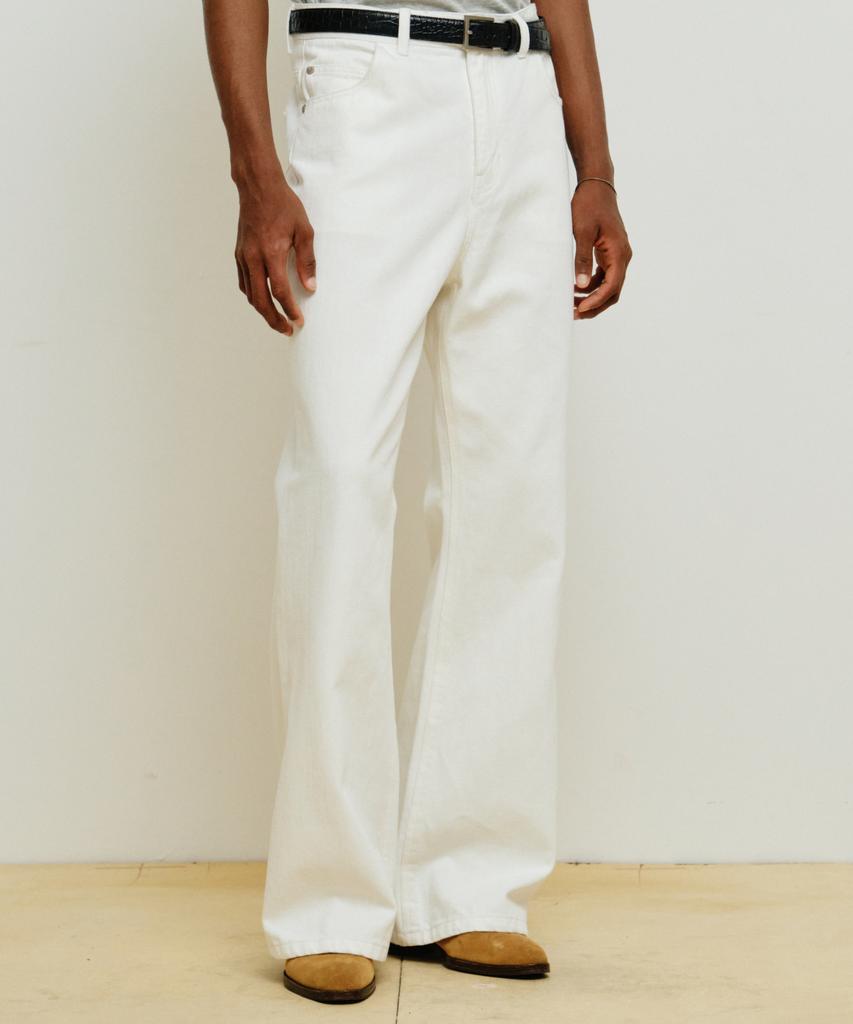 MINAV Cotton Wide Flare Pants [White]