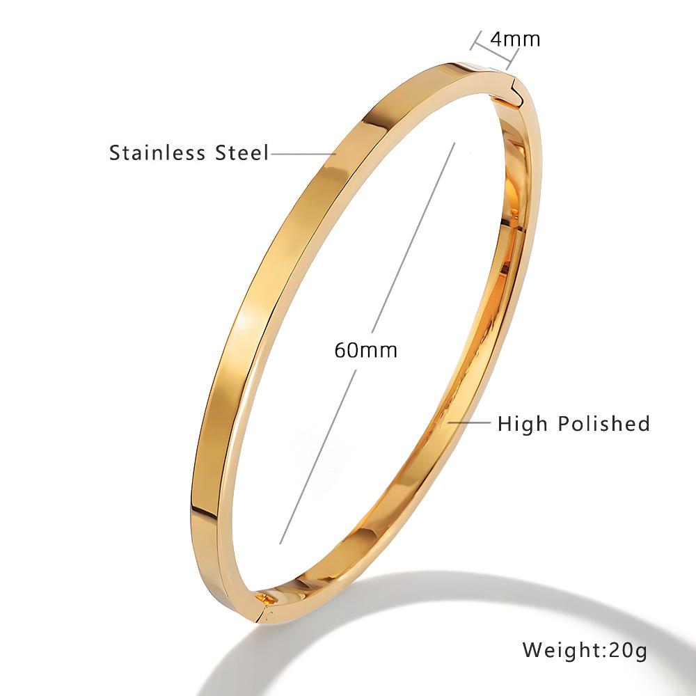 Women's High-Class Sense Of Non-Coloured Jewelry Ins Four-Leaf Clover Titanium Steel Bracelet Opening Adjustable Bracelet