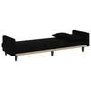 Sleeper Sofa with Cushions Black Fabric