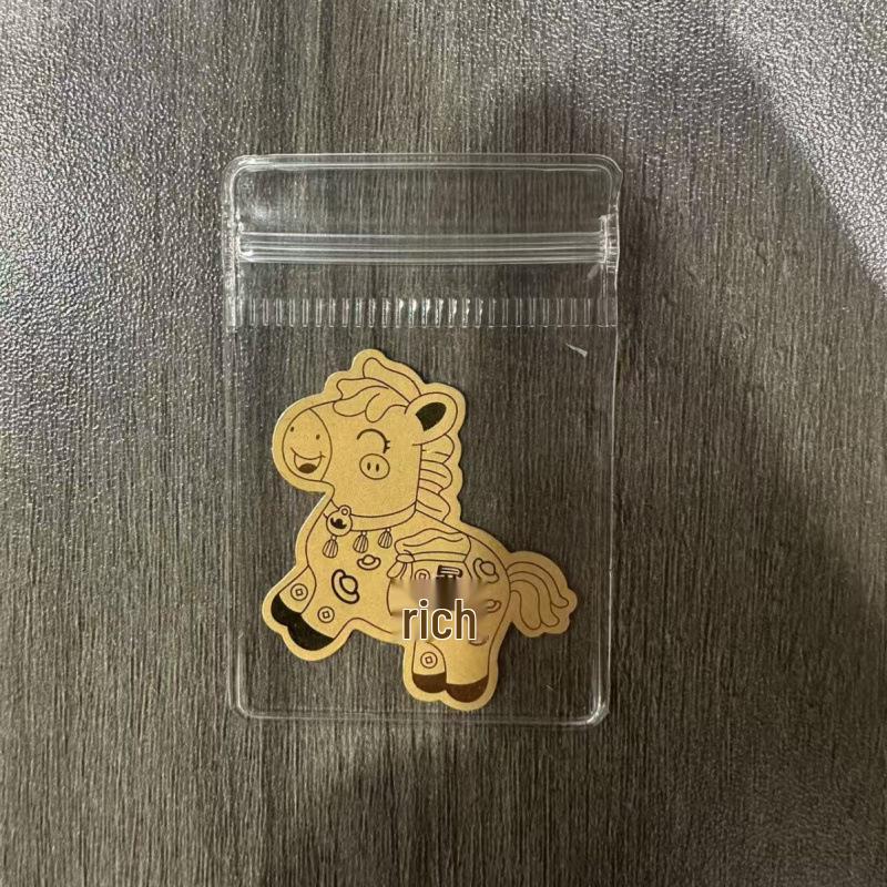 Rich Horse Gold Foil Money-Attracting Phone Sticker - Boost Wealth and Prosperity