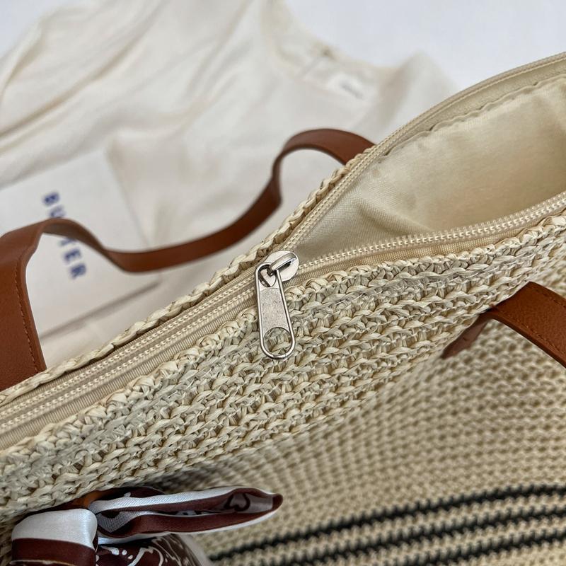 Large Capacity Straw Woven Bag Women's Shoulder Bag Tote Bag