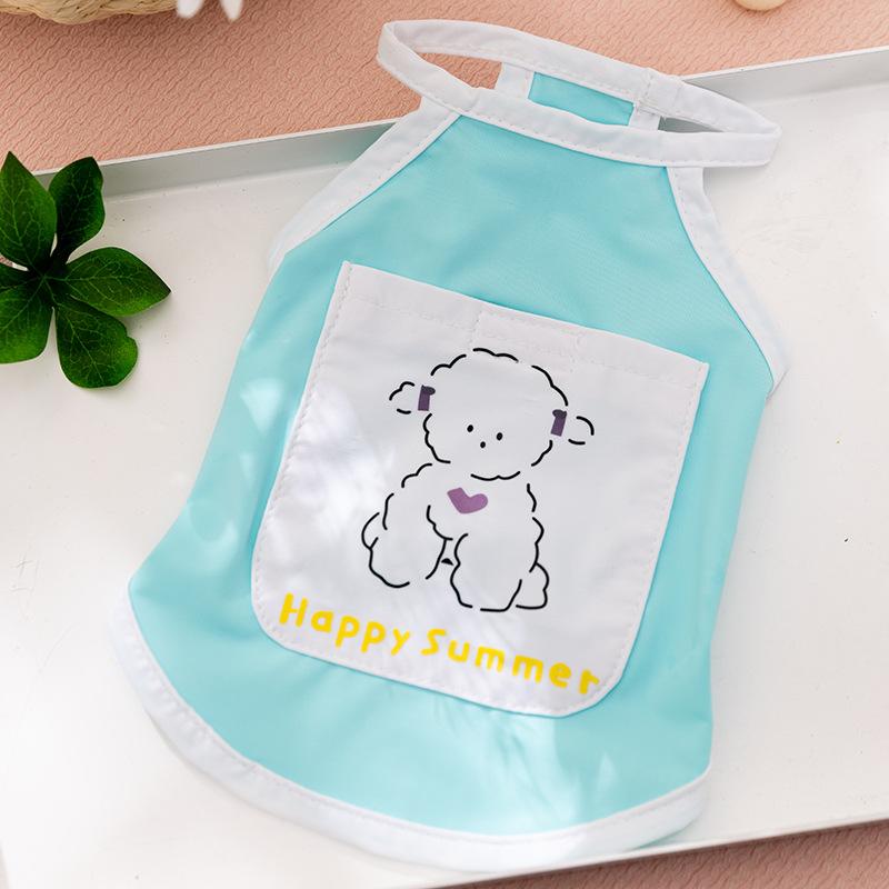 Multicolor Pastel Mesh Dog Vest Sleeveless Pet Shirt with Front D Ring Breathable Puppy Clothes