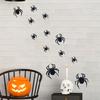 24 Pcs Halloween 3D Bat And Spider Stickers Spooky Black Spider Bat Wall Decals Removable PVC Cings for Home Office Wall Window Decor
