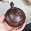 200ml Authentic Yixing Purple Clay Teapots Handmade Pan Pot Raw Ore Purple Mud Kettle With Filter Chinese Zisha Tea Set For Tea
